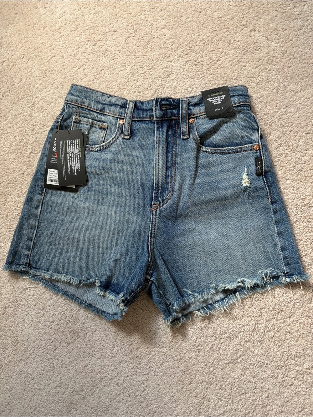 Silver Jeans Women's Blue Distressed Cutoff Denim Shorts